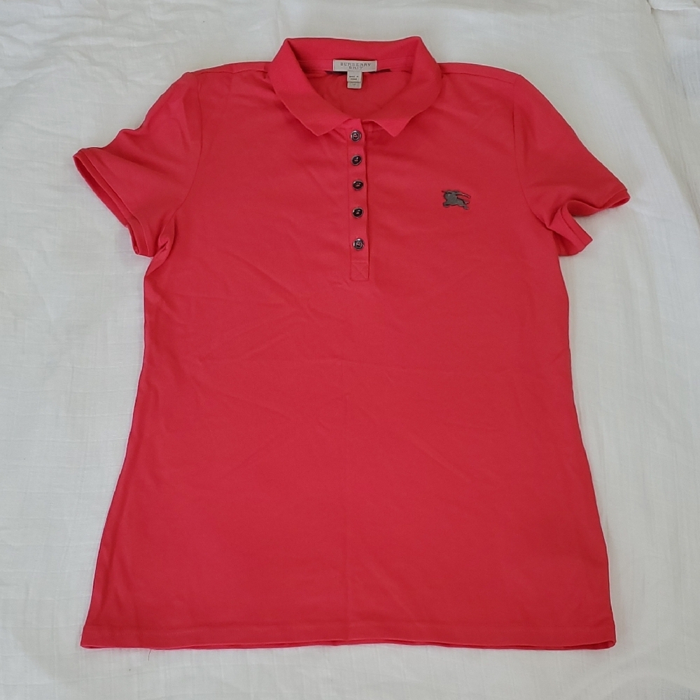 Burberry Brit Women's Pink Polo Shirt Size M